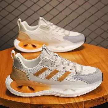 Новая мужская обувь лето дышащая папа попкорн кроссовки мягкая подошва сетка повседневные кроссовки 39