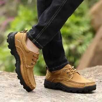 Новая мужская обувь, осенне-зимняя повседневная обувь, британская рабочая обувь из натуральной кожи, замшевая обувь, уличные кроссовки с большой головкой 38