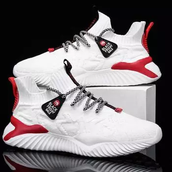 Новая мужская обувь. Повседневная спортивная обувь. Летающие тканые дышащие кроссовки. Трендовая вся мужская обувь. 39