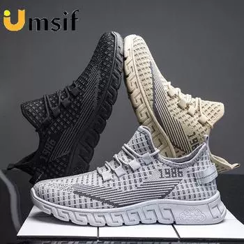 Новая мужская обувь, весна-лето, мужская спортивная обувь, дышащая повседневная обувь, мужская обувь с сеткой, трендовые мужские кроссовки