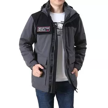 Новая мужская осенне-зимняя куртка три в одном, утепленная и ветрозащитная куртка из двух частей, флисовая теплая куртка Soft Shell M