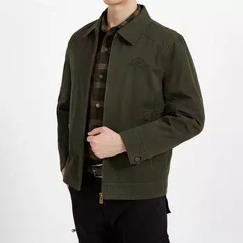 Новая мужская осенняя одежда, новый стиль, короткие свободные куртки для людей среднего и пожилого возраста, топы с лацканами M