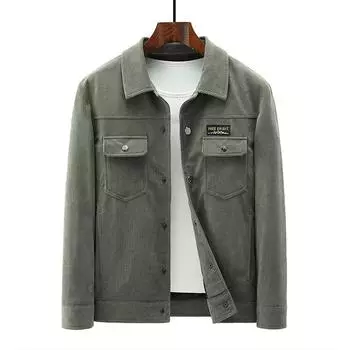 Новая мужская осенняя однослойная тонкая вельветовая куртка Двусторонняя куртка для мужчин M