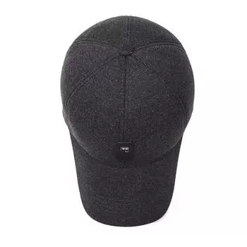 Новая мужская повседневная бейсбольная кепка флисовая защитная кепка для пожилых пап теплая хлопковая шапка Adjustable серый