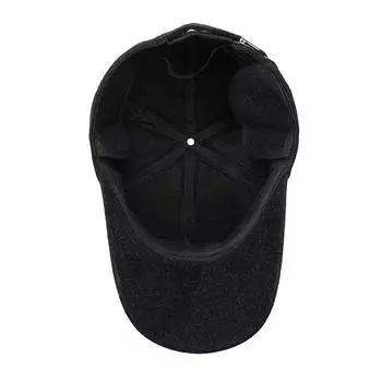 Новая мужская повседневная бейсбольная кепка флисовая защитная кепка для пожилых пап теплая хлопковая шапка Adjustable серый