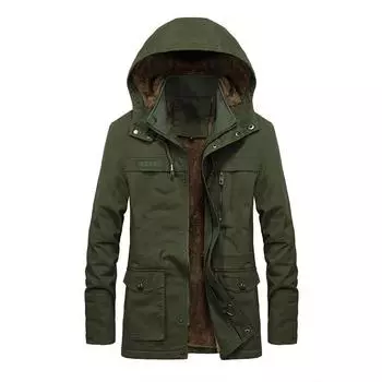 Новая мужская повседневная куртка из бархата осень-зима, мужская ветровка средней длины, куртка большого размера M