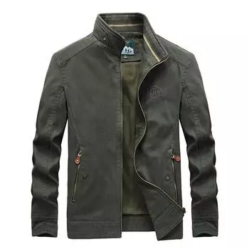 Новая мужская повседневная куртка мужская молодежная большого размера с воротником-стойкой мужская куртка большого размера с воротником-стойкой одежда M