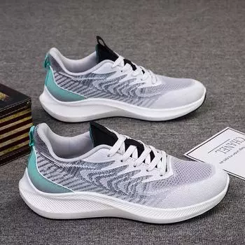 Новая мужская повседневная обувь, дышащая спортивная обувь с сеткой, противоскользящая износостойкая мужская прогулочная обувь 39
