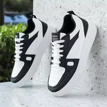 Новая мужская повседневная обувь кожаные кроссовки белые черные мужские вулканизированные туфли нескользящие мягкие мужские туфли легкие туфли на плоской подошве 39-48 39