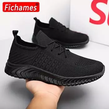 Новая мужская повседневная обувь, кроссовки с дышащей сеткой, удобная прогулочная обувь, мужская спортивная обувь для бега, прогулочная обувь на шнуровке 40 красный