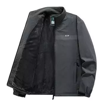 Новая мужская повседневная одежда с хлопковой подкладкой, воротник-стойка, свободная, большого размера, мужская модная одежда из бархата и хлопка M