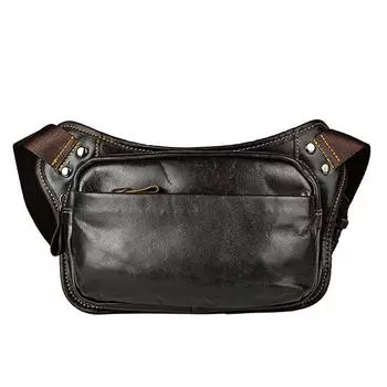 Новая мужская повседневная поясная сумка из натуральной кожи, повседневная модная дорожная поясная сумка на ремне, дизайн нагрудной сумки, 6 дюймов, портсигар для телефона