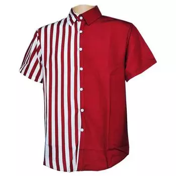 Новая мужская рубашка с короткими рукавами и цифровой 3D-печатью S красный