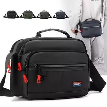 Новая мужская сумка через плечо, нейлоновая сумка через плечо, повседневная сумка, деловая дорожная сумка чёрный
