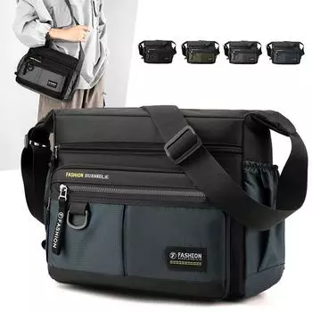 Новая мужская сумка через плечо с большой вместимостью и защитой от брызг воды, сумка через плечо для путешествий, простая и модная повседневная одежда