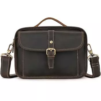 Новая мужская сумка через плечо в стиле ретро Crazy Horse Leather Trend новая квадратная кожаная сумка