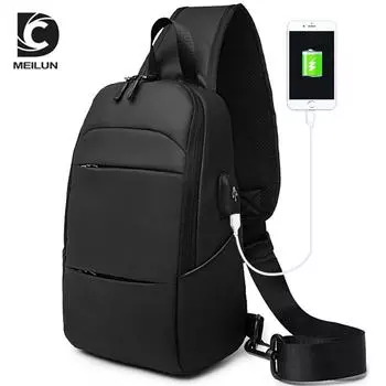 Новая мужская сумка-мессенджер, повседневная мужская сумка, многофункциональная нагрудная сумка, сумка через плечо с косым крестом, небольшой рюкзак, брендовая сумка Tide, мужской рюкзак чёрный