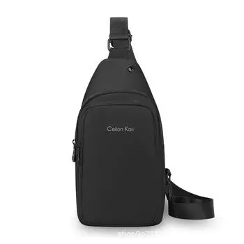 Новая мужская сумка, сумка через плечо большой емкости, модная и трендовая сумка на грудь, сумка через плечо, мужская сумка 14x5x28cm чёрный