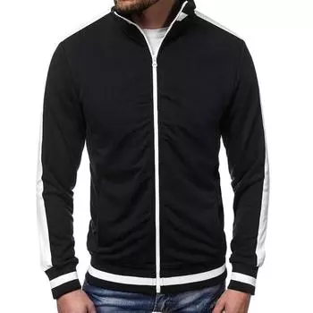 Новая мужская толстовка, осенняя и зимняя спортивная однотонная куртка на молнии S вино красного