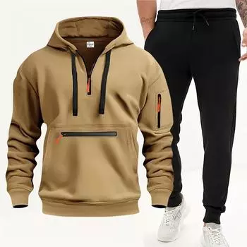 Новая мужская толстовка с капюшоном на молнии на весну и осень, повседневная толстовка с капюшоном S