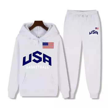 Новая мужская уличная толстовка с капюшоном, модная весенне-осенняя пара, комплект из 2 предметов, повседневные толстовки с длинными рукавами + брючный костюм, спортивные мужские пуловеры S