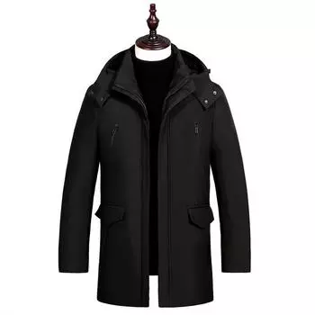 Новая мужская утепленная куртка для пожилых людей средней длины для пап и дедушек M