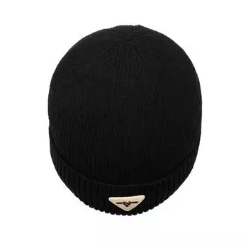 Новая мужская утолщенная плюшевая шерстяная шапка женская вязаная шапка простая вязаная шапка мужская зимняя теплая универсальная One size красный