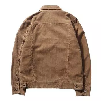 Новая мужская вельветовая куртка, винтажная куртка большого размера, верхняя часть M хаки