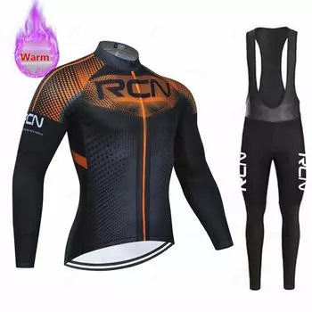 Новая мужская веломайка 2023 года Team Rcn Road Bike зимняя велосипедная одежда MTB Bib Pants Men Ropa Ciclismo Thermal Fleece Maillot XS