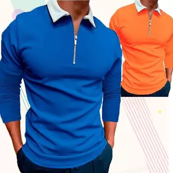 Новая мужская весенне-осенняя однотонная спортивная футболка с длинными рукавами, тонкая повседневная футболка-поло с длинными рукавами больших размеров S белый