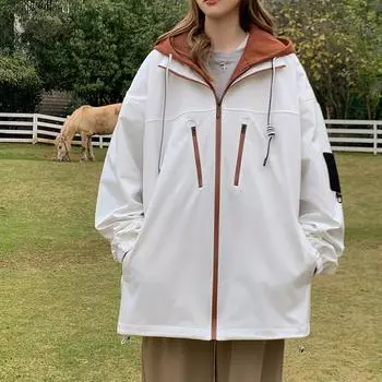 Новая мужская весенняя куртка в стиле ретро в стиле Гонконга, поддельная двухкомпонентная студенческая модная брендовая куртка для пары M