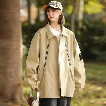 Новая мужская весенняя модная универсальная куртка с капюшоном для мужчин и женщин M чёрный