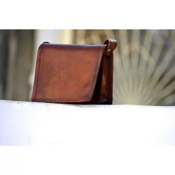 Новая мужская винтажная кожаная сумка через плечо для ноутбука, сумка-мессенджер, портфель 11 X 9 X 3.5 inch коричневый