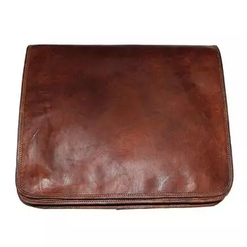 Новая мужская винтажная сумка-мессенджер для ноутбука из натуральной коричневой кожи для ноутбука 11 x 15 x 4 in коричневый