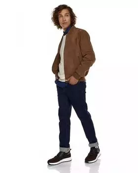 Новая мужская замшевая куртка коричневого цвета из натуральной кожи ручной работы из натуральной овчины, стильная мягкая S коричневый