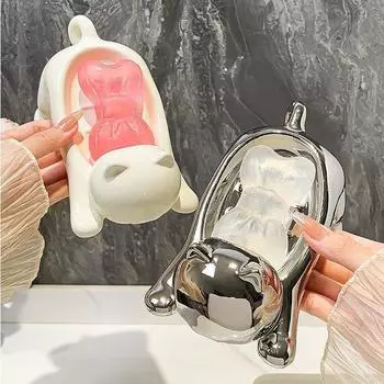 Новая мыльница в виде мультяшного кота, креативная и милая мыльница для ванной комнаты, полка для хранения, слив для умывальника