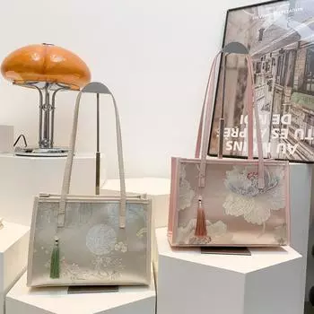 Новая национальная тенденция, модная, простая и модная сумка через плечо с узором, уникальная сумка-тоут для женщин