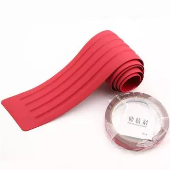 Новая накладка на задний бампер багажника автомобиля, защитная пластина порога/протектор, резиновая накладка-защита, отделка, накладка красная