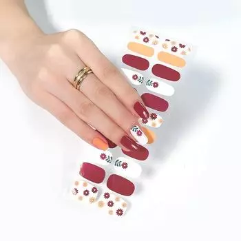 Новая наклейка для ногтей Cute 22 Nail Polish Film 3D имитация бриллианта Горячая золотая водонепроницаемая долговечная наклейка для ногтей ZH-0103