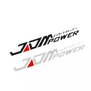 Новая наклейка на автомобиль JDM Personality Decal размером 28 см x 4 см - украшение для автомобиля в черном/белом цвете чёрный/красный