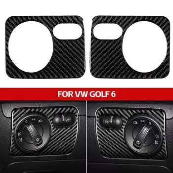 Новая наклейка на рамку переключателя фар из углеродного волокна, устойчивая к царапинам, простая в установке, для VW Golf 6 R MK6 Scirocco 09-16
