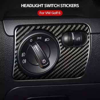 Новая наклейка на рамку переключателя фар из углеродного волокна, устойчивая к царапинам, простая в установке, для VW Golf 6 R MK6 Scirocco 09-16