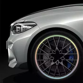 Новая наклейка на ступицу колеса автомобиля, мотоцикла, электропривода, наклейка на колесо, водонепроницаемая лазерная светоотражающая наклейка, 18-дюймовая автомобильная наклейка