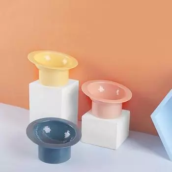 Новая наклонная миска для кошек с алмазной поверхностью, большой диаметр, защита шеи, наклонный рот, миска для кормления и поения кошек зелёный