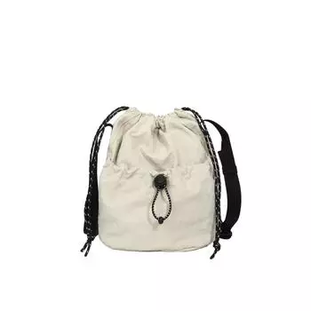 Новая нейлоновая сумка-ведро через плечо женская повседневная трендовая сумка через плечо в стиле нишевой дизайнерской сумки с плиссировкой на веревке для женщин розовый