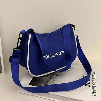 Новая нейлоновая сумка женская весна 2024 года, новая модная сумка через плечо, повседневная простая сумка большой вместимости белый