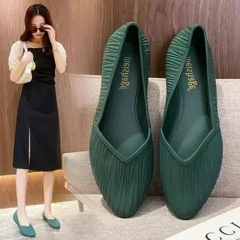 Новая непромокаемая обувь с низким берцем, резиновые сапоги, женские летние резиновые туфли для работы для взрослых, модные бахилы, нескользящие женские сандалии с неглубоким носком 36 абрикосовый