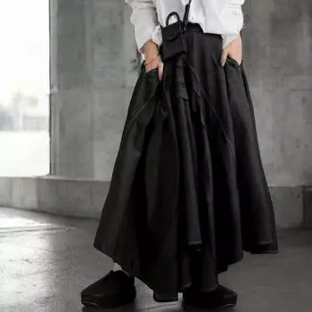 Новая нерегулярная джинсовая юбка из тяжелой промышленности, джинсовая юбка one size fits all зелёный