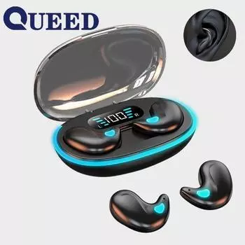 Новая невидимая мини-беспроводная Bluetooth-гарнитура для сна, спящая на стороне чёрный