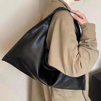 Новая ниша из мягкой кожи, большая вместительная сумка для подмышек для женщин, корейская версия, сумка на плечо в ленивом стиле, модная сумка в стиле Instagram, трендовая сумка